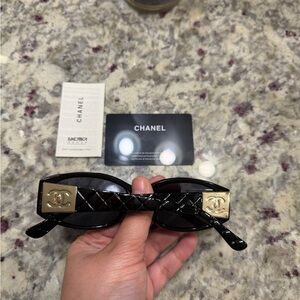 Chanel Black & Gold Sunglasses (no case)